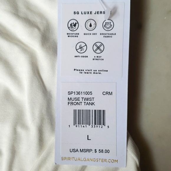 NWT Spiritual Gangster Muse twist tank in - Picture 7 of 10